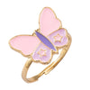 Image of European And American New Cute Fashion Cartoon Heart-shaped Butterfly Opening Ring Shopping