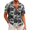 Image of Men's Summer Printed Short-sleeved Shirt Shopping