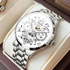 Men's Automatic Non-mechanical Men's Watch Stainless Steel Waterproof Shopping