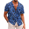 Image of Men's Summer Printed Short-sleeved Shirt Shopping