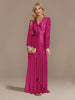 Image of Long Sleeve V-neck Fishtail Party Evening Dress Shopping