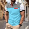 Image of Men's Summer Stripes Printed Casual Short Sleeve Shopping