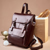 Image of Leather Backpack Women's Wear-resistant Retro Shopping