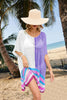 Image of Women's Patchwork Hollow Beach Dress Loose Plus Size Shopping