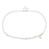 Image of Bohemian White Bead Hand-woven Crescent Moon Waist Chain Shopping