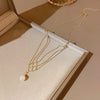 Image of Women's All-match Stitching Love Pearl Necklace Shopping