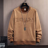 Image of Suede Round Neck Sweater Loose Casual Shopping