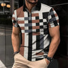 Image of Men's Fashion Plaid Short-sleeved Top Shopping