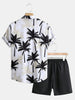 Image of Men's 3D Printed Short-sleeved Shirt Beach Pants Suit Shopping