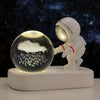 Image of Glowing Planetary Galaxy Astronaut Crystal Ball Night Lights USB Power Warm Bedside Light Brithday Gift Night Lamp Shopping