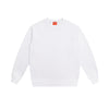 Image of Pure Cotton Fleece-lined Solid Color Loose Round Neck Sweater Shopping