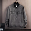 Image of Suede Round Neck Sweater Loose Casual Shopping