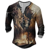 Image of European And American Digital Printing Men's Long-sleeved Medieval T-shirt Shopping