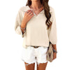 Image of Women's Elegant Lapel Loose Sweater Shopping