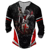 Image of European And American Digital Printing Men's Long-sleeved Medieval T-shirt Shopping