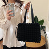 Image of South Korea Pleated Cloud Bag Down Cotton Bubble Chain Shopping