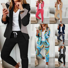 Fashion Printed Long-sleeved Cardigan Casual Small Suit Shopping