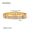 Image of Women's Fashionable All-match Titanium Steel Gold Inlaid Zircon Bracelet Shopping