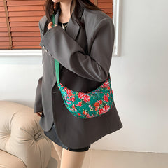 Big Flower Ethnic Crossbody Bag For Women