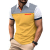 Image of Men's Summer Stripes Printed Casual Short Sleeve Shopping