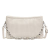 Image of Women's Textured Pleated Chain Shoulder Messenger Bag Shopping