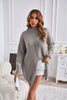 Image of Half Turtleneck Pullover Fashion Mid-length Dress Shopping