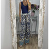 Image of Women's Fashion Printing Belt Loose Casual Trousers Shopping