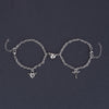 Image of Heart-shape Lock Suction Couple Combination Bracelet Shopping