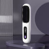 Image of 2 In 1 Straight Hair Comb Wireless Hair Straightener Brush Hair Fast Heating Portable Hot Curler USB Charging Shopping111