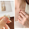 Image of Luxury Shiny Zircon Cross Ring Fashion Simple Jewelry Shopping