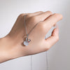 Image of Silver Opal Bunny Necklace For Women Shopping