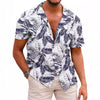 Image of Men's Summer Printed Short-sleeved Shirt Shopping