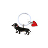 Image of Stainless Steel Dachshund Keychain Ornaments Shopping