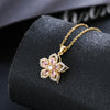 Image of Temperament  Flower-shaped Rotating Necklace Shopping