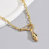 Image of High Class Elegant Metal Snake Series Diamond-studded Necklace Shopping