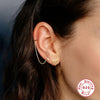 Image of S925 Sterling Silver Personalized Line Sun Light Fashion Stud Earrings Shopping