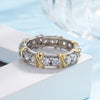 Image of Luxury Shiny Zircon Cross Ring Fashion Simple Jewelry Shopping