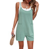 Image of Women's Temperament Pure Color Suspender Jumpsuit Shopping