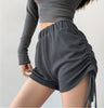 Image of Cotton Sports Casual Pants Sexy Drawstring High Waist Shopping