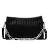 Image of Women's Textured Pleated Chain Shoulder Messenger Bag Shopping