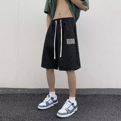 American Retro Shorts Male Student Hong Kong Style Trendy Fashion Fifth Pants Casual