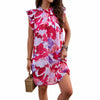 Image of Women's Dress Elegant Printed Sleeveless Shopping