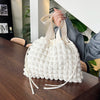 Image of South Korea Pleated Cloud Bag Down Cotton Bubble Chain Shopping