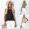 Image of Round Neck Fashion Hollow Handmade Tassel Women's Vest Shopping