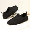 Image of Soft Bottom Suede Ankle Wrap Cotton Slippers Women Shopping