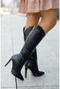 Image of Suede Side Zipper Mid-calf Fashion Women's Boots Shopping