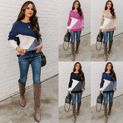 Round Neck Multicolor Women's Knitwear Loose Shopping