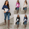 Image of Round Neck Multicolor Women's Knitwear Loose Shopping