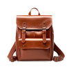 Image of Leather Backpack Women's Wear-resistant Retro Shopping