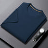 Image of Men's Fashionable All-matching Round Neck Breathable Half Sleeve Top Shopping